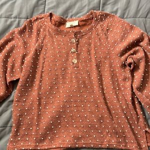 Flower & Feather Large peach sweater